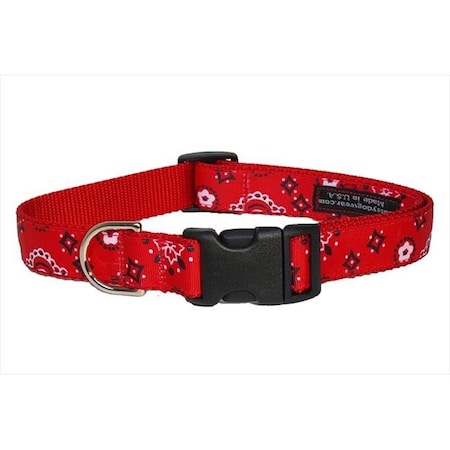 Sassy Dog Wear BANDANA RED4-C Bandana Dog Collar; Red - Large